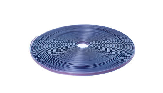 Flat PVC profile A2070-SA, 13,8 x 2,9 mm - self-adhesive
14x3 mm - Transparent Blue
±50 m/box
